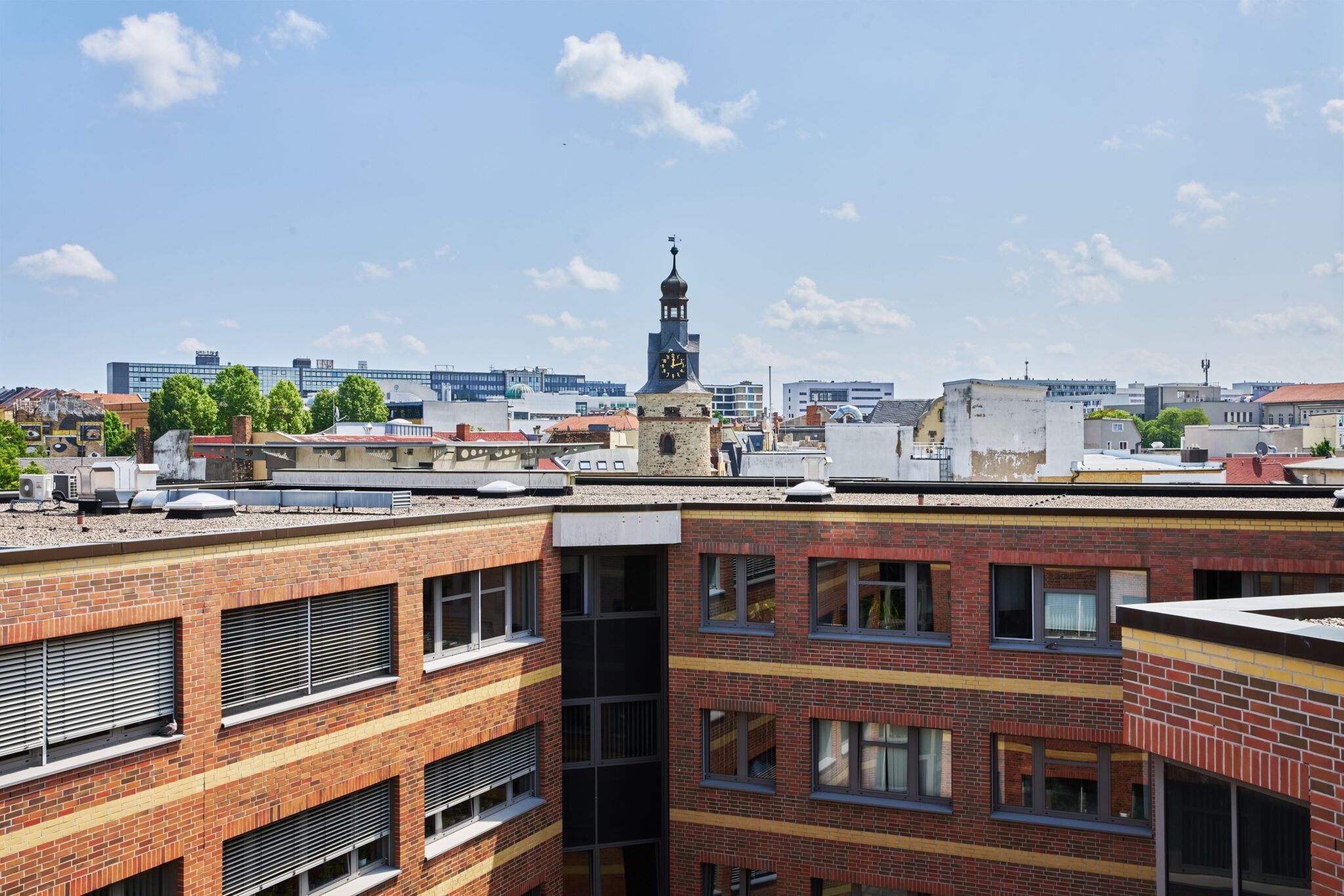 Blick auf den Hof des Ritterhauses